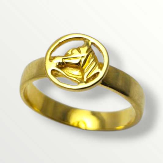Anillo Enchapado con Diseño de Caballo