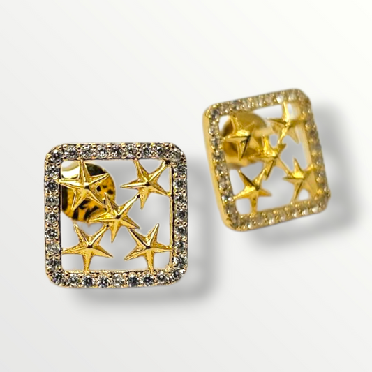 Aros cuadrados con estrellas