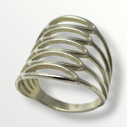 Anillo calado en Plata 925 diseño ondas