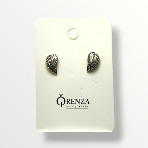 Aros alas con circonias - Plata 925
