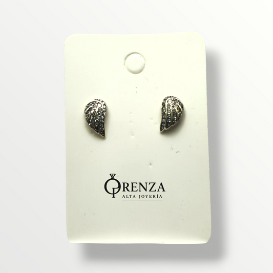 Aros alas con circonias - Plata 925